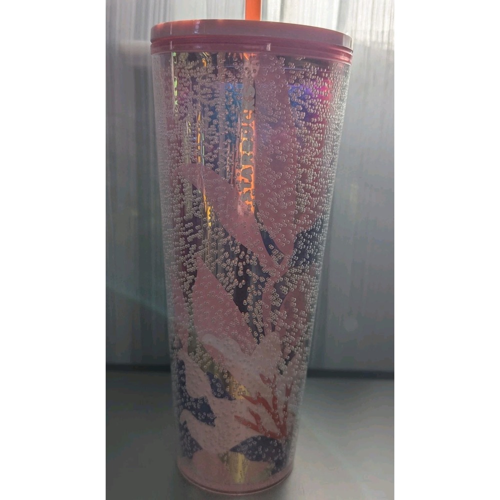 Starbucks‎ New Summer 2021 Coral Reef Bubble Venti 24oz Tumbler Cold Cup